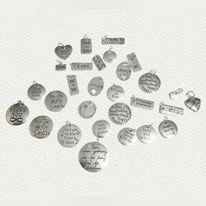 Silver-Tone Inspirational Charms Collection